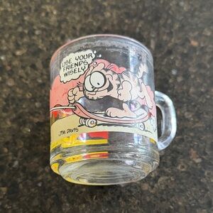 1978 Vintage Garfield Glass Mug McDonald’s